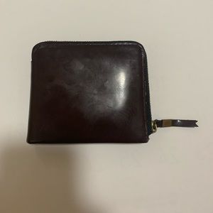 Madewell zip up wallet (mahogany)